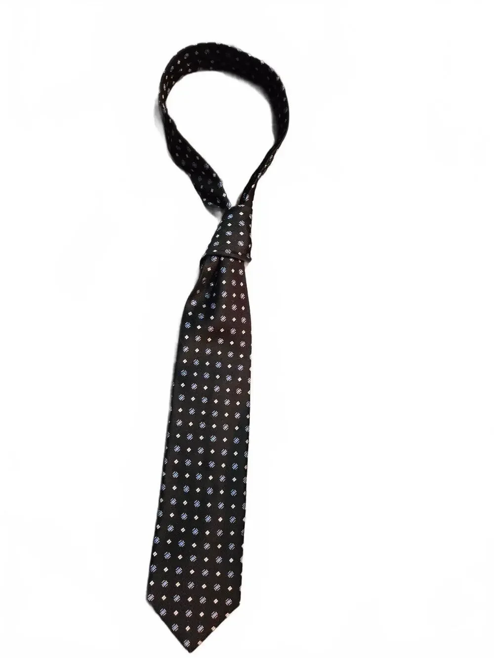 NWT Jos A Bank Executive Collection Silk Tie Black Blue Geometric Made USA $79